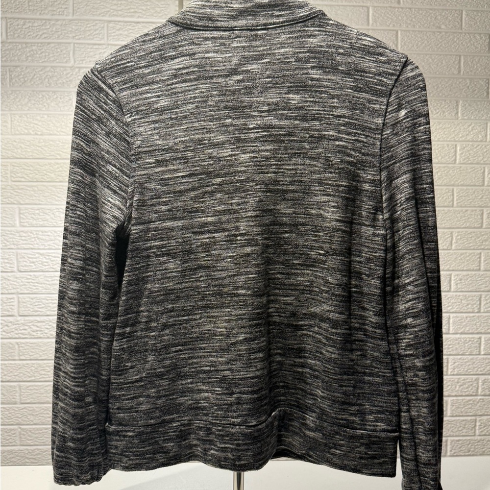 Juicy Couture Black and Gray Zip Up Sweater with Marled Pattern - Picture 2 of 5